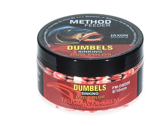 DUMBELS DUO COLOR SINKING METHOD FEEDER 8/10MM TRUSKAWKA/KREM 50G JAXON FM-DSD08