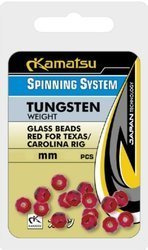 KORALIKI SZKLANE CZERWONE DO ZESTAWÓW TEXAS/CAROLINA 6mm OP.15SZT SPINNING SYSTEM KONGER 273000016