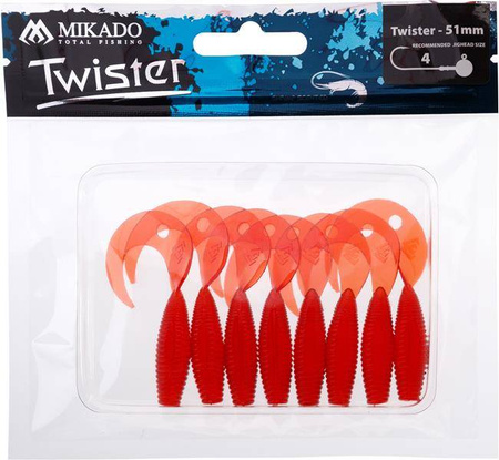 PRZYNĘTA - TWISTER 51mm/ RED - op8szt.