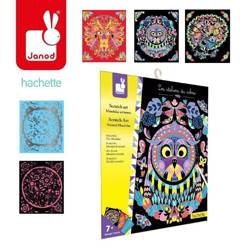 Zestaw kreatywny Do zdrapywania Zwierzęce mandale 7+, Janod