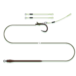 PRZYPON SUMOWY Z SZYBKOZŁĄCZKĄ DO PELETU 65CM 0.90MM/1.35MM #2/0 SINKING MADCAT (70968)