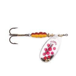 Błystka Mepps AGLIA DECOREES srebrna / czerwone kropk nr 5