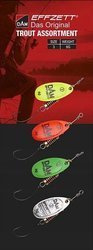 ZESTAW BŁYSTEK OBROTOWYCH NA PSTRĄGA ROZMIAR 3EFFZETT SPINNER ASSORTMENT TROUT KOMPLET 4szt.. DAM 60594
