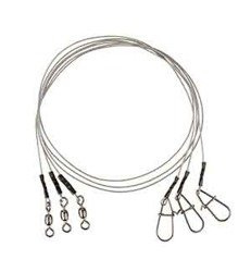 Przypony spinningowe szczupakowe Savage Gear Carbon49 Trace 30cm 0.48mm 11kg Swivel/Needle Snap 3pcs (54867)