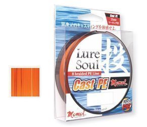 Plecionka MOMOI Lure Soul CAST P.E. 150 m 0.10 mm/4.1kg/9 LB pomarańczowa    DRAGON JMO-48-05-010