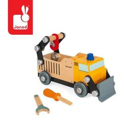 Drewniana ciężarówka budowlana do składania z narzędziami Brico'kids, Janod