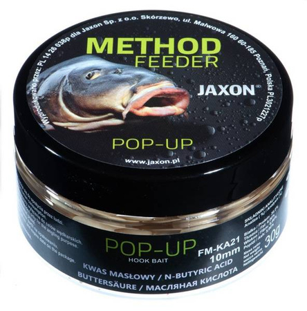 KULKI POP-UP METHOD FEEDER 10MM KWAS MASŁOWY 30G JAXON FM-KA21