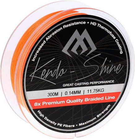 PLECIONKA KENDO SHINE ORANGE 0.18mm\17.81kg\300m - op. 1szp. MIKADO ZKS00O-300-018