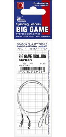Przypony AWF 7x7 Surflon 30kg BIG GAME 80cm 2szt DRAGON PDF-52-430-80