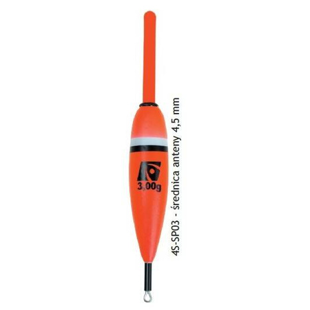 Spławik przelotowy z wymienną antenką 4,00g, 10szt Robinson 4S-K-SP03-040