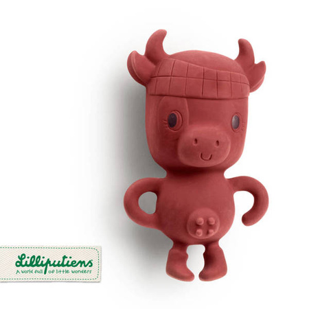 LILLIPUTIENS Multisensoryczna grzechotka z naturalnego kauczuku Krówka Rosalie ECO 3 m+
