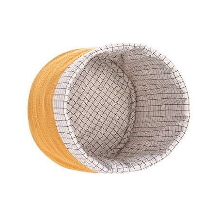 Lassig Muślinowe kosze do przechowywania 3 sztuki Cozy Home musztardowe