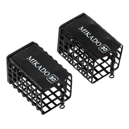 KOSZYCZEK - KWADRATOWY Z DENKIEM -150g - (30x30x55mm) - CZARNY - op.2szt MIKADO AMKZ-09-150-B