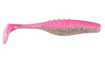 V-LURES Mamba II PRO - FLAMINGO PINK 5"/12.5cm 2szt./bag CLEAR/PINK black/silver glitter BOX    DRAGON CHE-MM50D-20-319