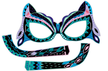 Zestaw kreatywny Zdrapywanki Maski i okulary Zwierzęta 5+, Janod