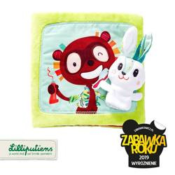 LILLIPUTIENS Książeczka z mini-pacynką wielofunkcyjna Królik dentysta 12 m+