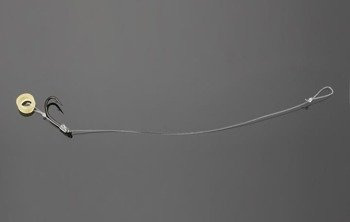 HACZYK DO METODY 10 cm Z GUMKĄ - haczyk z zadziorem: 10 / żyłka: 0.23 mm - op.8szt MIKADO HMFB11G-10