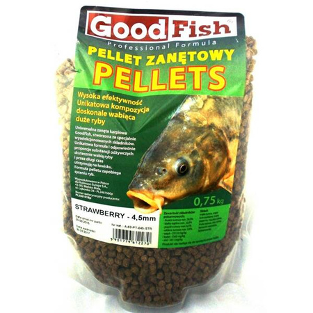 Mikropellet zanętowy 4,5mm, truskawka, 0,75kg GoodFish A-63-PT-045-STR