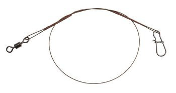 PRZYPON STALOWY Z HAKIEM 25cm / 10 kg - op.2 szt (BROWN) MIKADO ZG11-005