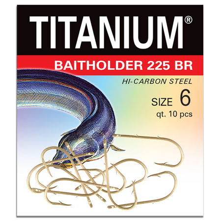 Haczyk Titanium BAITHOLDER (10 szt.), rozm. 6 Robinson 02-P-225BR-06