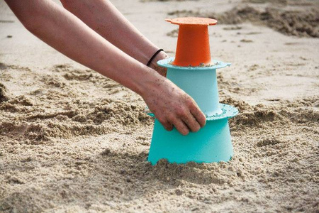 QUUT Zestaw 3 foremek do piasku Wieża Alto Lagoon Green + Vintage Blue + Mighty Orange
