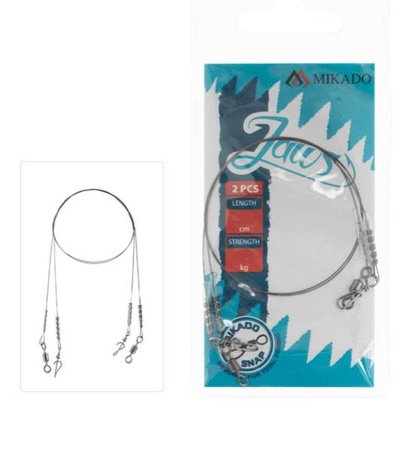 PRZYPON TYTANOWY JAWS SUPER STRONG 45cm/23kg - op.2szt. MIKADO ZGJ03-45-23