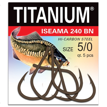 Haczyk Titanium ISEAMA (5 szt.), rozm. 5/0 Robinson 02-P-240BN-5/0