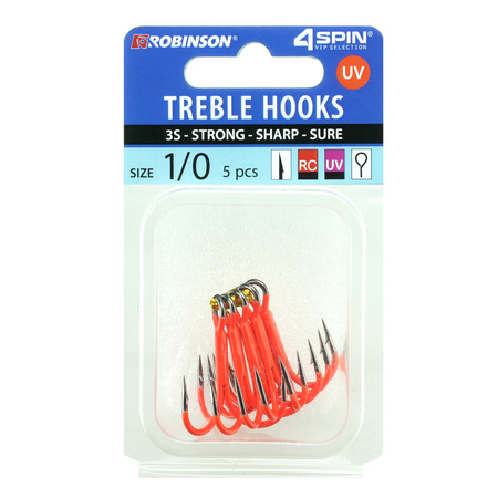 Kotwica 4SPIN Titanium 3S UV FLUO RED rozm. 1/0 (5 szt) Robinson 03-P-3SC-1/0