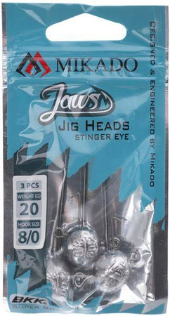 GŁÓWKA JAWS STINGER EYE JIG BN 15gr - 8/0 - op.3szt. MIKADO OMGJS-15-8/0-BN