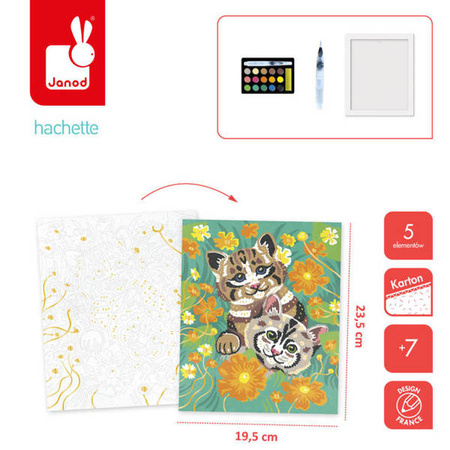 Zestaw kreatywny Malowanie po numerach Małe zwierzątka 2 obrazy 7+, Janod