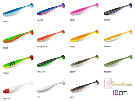 Top Mix przynęt Delphin ZANDERA UVs / 5szt 10cm/Yeti+Booty+Candy+Perchy+Forester Delphin (101002586)