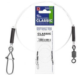 Przypon  Invisible Fluorocarbon 15 kg CLASSIC 40 cm 2 szt.    DRAGON PDF-.50-415-40