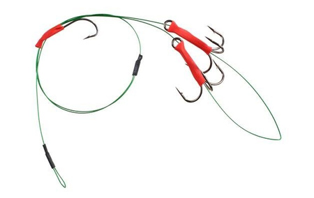 PRZYPON STALOWY-SYSTEM 2 KOTWICE 40cm / 10 kg - op.2 szt (GREEN) MIKADO ZG11-021