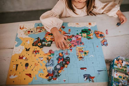 Mudpuppy Puzzle Mapa Europy z elementami w kształcie państw  5+