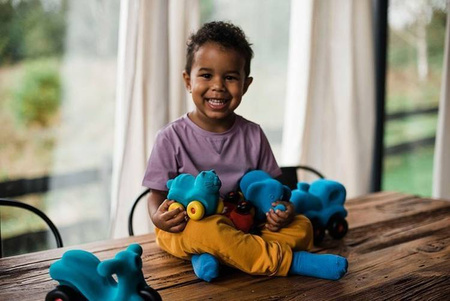 Rubbabu Zestaw 6 sensorycznych zwierzątek - pojazdów (opakowanie zbiorcze 6 szt.)