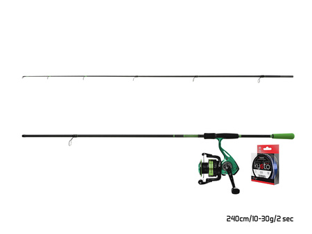 Zestaw spinningowy Delphin GreenSPIN 240cm/30g + 3T + 0,234mm Delphin (101005747)