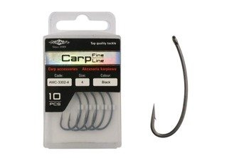 HACZYK KARPIOWY 3303 POKRYTY TEFLONEM nr 2 / CZARNY MAT – op.10szt. MIKADO AMC-3303-2