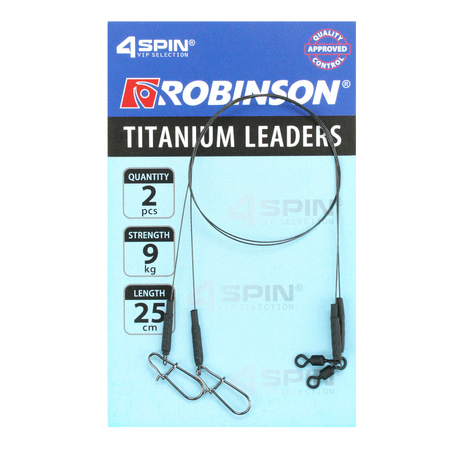 Przypon tytanowy Robinson 25cm/9kg 2szt Robinson 80-PT-9-25