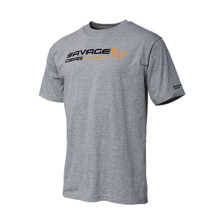 SIGNATURE LOGO T-SHIRT S GREY MELANGE Savage Gear (73649)