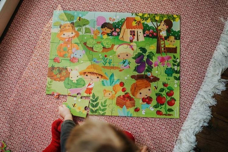 Puzzle w walizce Ogród 36 elementów 4+ Made in France, Janod