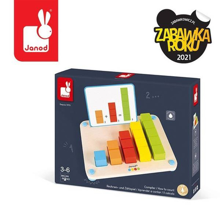 Drewniana układanka Nauka liczenia Essentiel, Janod