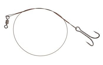 PRZYPON STALOWY Z KR. I PODW. KOTWICĄ 25cm / 10 kg - op.2 szt (BROWN) MIKADO ZG11-011