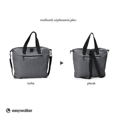 Easywalker Torba do wózka z przewijakiem i organizerem Diamond Grey uniwersalna