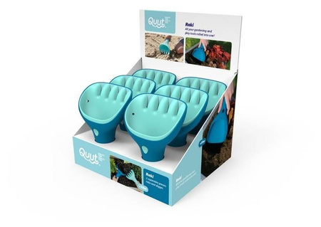 QUUT Zestaw łopatka + grabki Raki Dark Blue + Vintage Blue, opakowanie zbiorcze 6 szt.