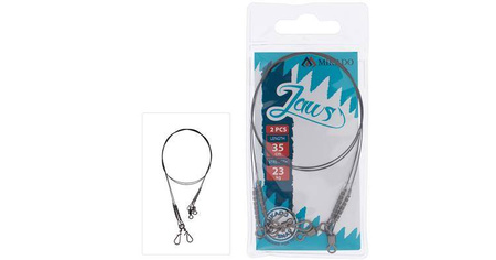 PRZYPON TYTANOWY JAWS SUPER STRONG 35cm/23kg- op.2szt. MIKADO ZGJ03-35-23