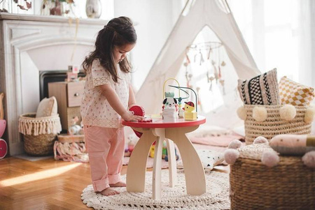 Stolik edukacyjny duży drewniany Baby Forest, JANOD