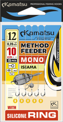 PRZYPON METHOD FEEDER MONO ISEAMA 10 BLNO/10cm/0,22mm SILICONE RING K-006 OP.5 SZT KAMATSU KONGER 504025310