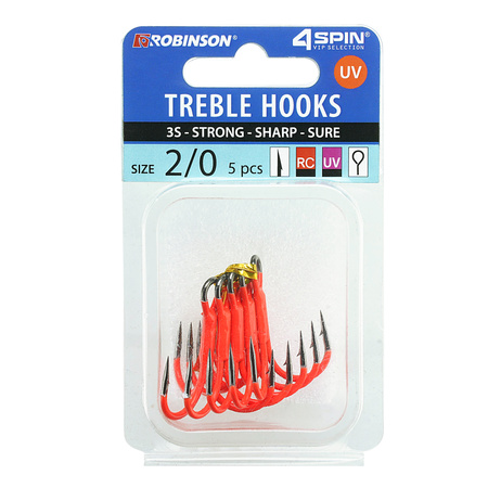 Kotwica 4SPIN Titanium 3S UV FLUO RED rozm. 2/0 (5 szt) Robinson 03-P-3SC-2/0