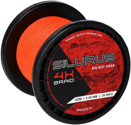 PLECIONKA SUMOWA SILURUS 4 X BRAID (FLUO ORANGE) 0.50mm\41.80kg\300m MIKADO ZSI00O-300-0.50