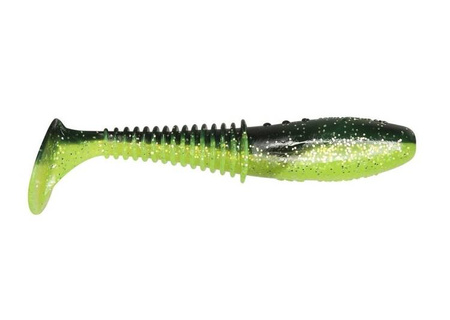 Ripper  Invader PRO 4"/10cm 3szt./bag CHARTREUSE/BLACK silver glitter     DRAGON CHE-IV40D-30-101